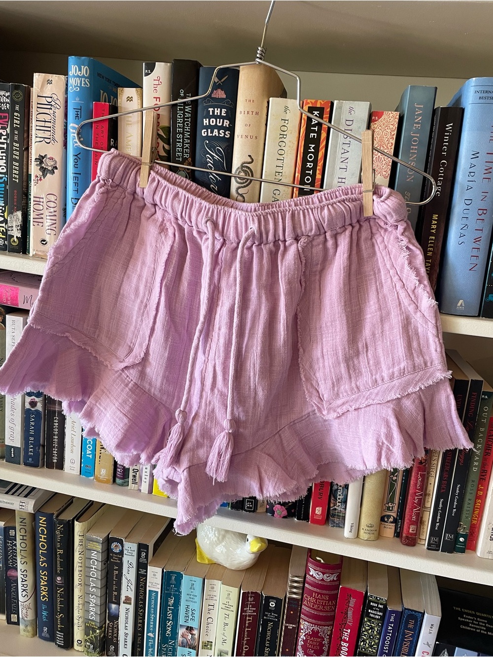 Roxy lavender gauze cotton boho shorts